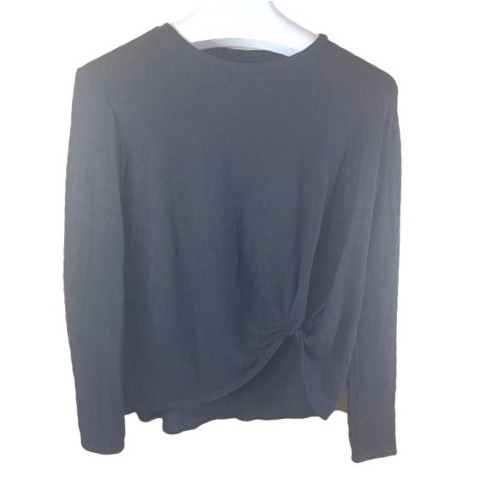 SHOP DYI Women's Twist Front‎ Long Sleeve Black Size Small Athletic Yoga Active